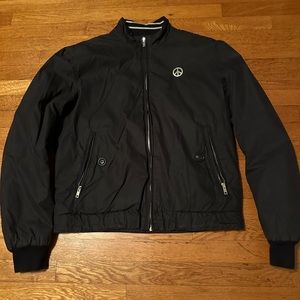 Black Love Moschino mens bomber jacket size 32